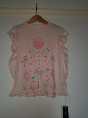 Mädchen rosa T-Shirt Wild One Alter 6-7 Jahre