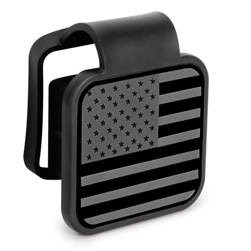 Black Trailer Tow Hitch Cover Plug W/ USA Flag Aluminum for 2 inch Receivers Hot - Picture 13 of 16