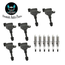 Bobina de encendido y bujía 6 piezas para Nissan Altima 2002-2006 3,5 L V6