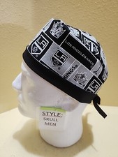 Los Angeles Kings NHL Men's Skull/Chemo Surgical Scrub Hat/Cap Handmade