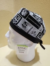 Los Angeles Kings NHL Men's Skull/Chemo Surgical Scrub Hat/Cap Handmade