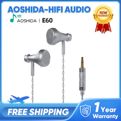 AOSHIDA E60 HiFi Quality Plug-in 4.4/3.5mm Replaceable Flat Earphones
