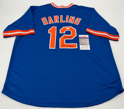 RON DARLING NEW YORK METS AUTOGRAPHED CUSTOM JERSEY JSA WITNESS
