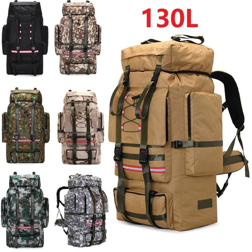Zaino tattico militare escursionismo 100L 130L zaino campeggio outdoor viaggio borsa - Foto 2 di 29