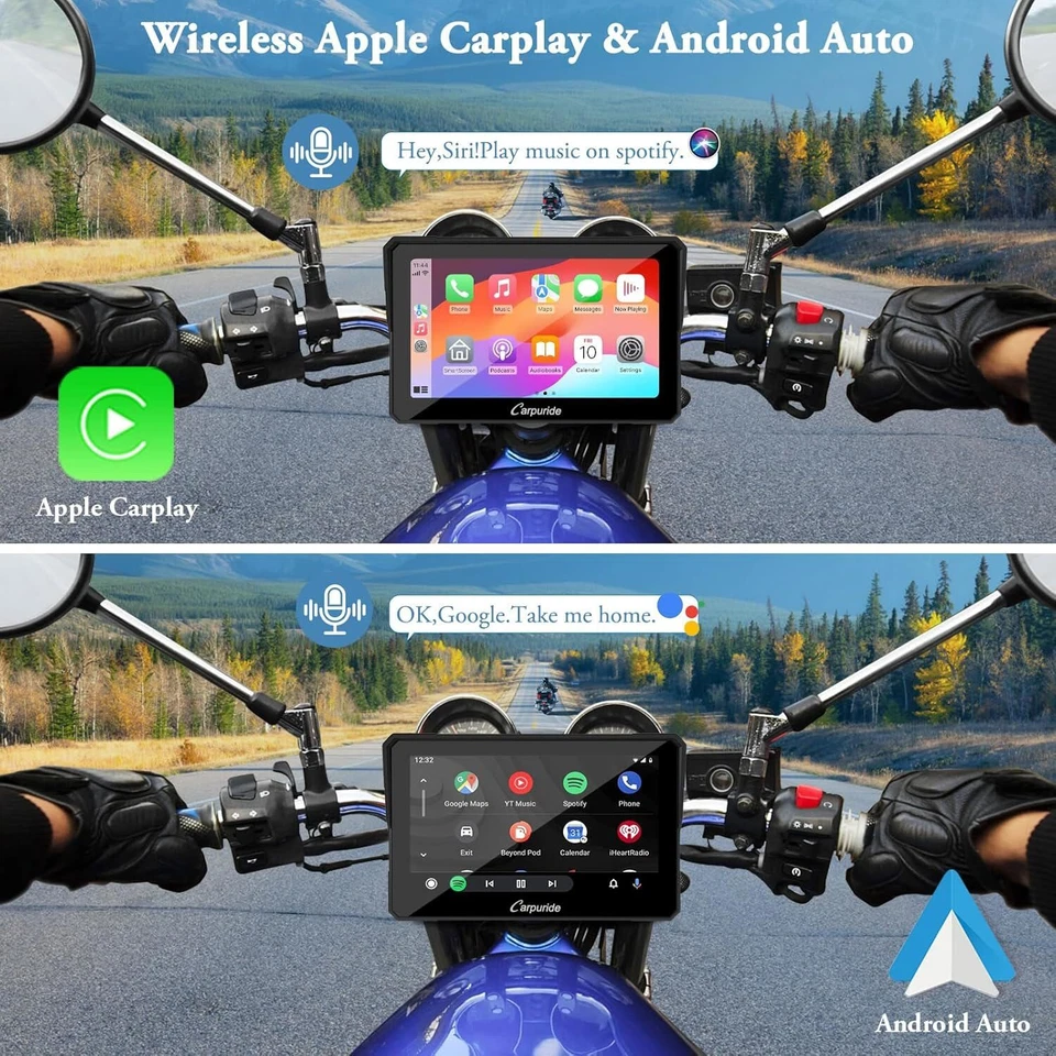 Carpuride W702 navigatore per moto Wireless GPS Touchscreen Carplay Android Auto - Bild 2 von 4