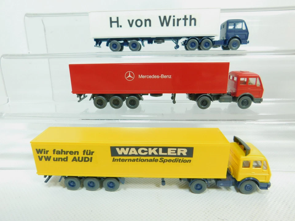 6x wiking H0 1:87 Lorry MB : Union-Transport+Tamudo+ Wirth etc #BO685-0, 5 - Image 2 of 4