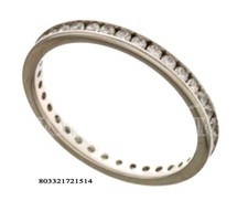 Anello oro bianc 18kt. tutto giro zirconi taglio brillante fedina veretta donna 