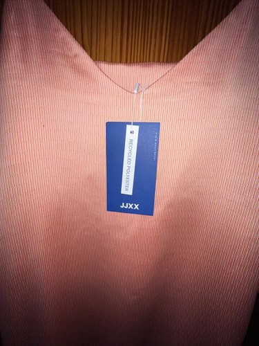 JJXX Size Small Burnt Coral Geometric Satin Dress RRP £45 JJXX New Tags - Picture 10 of 11
