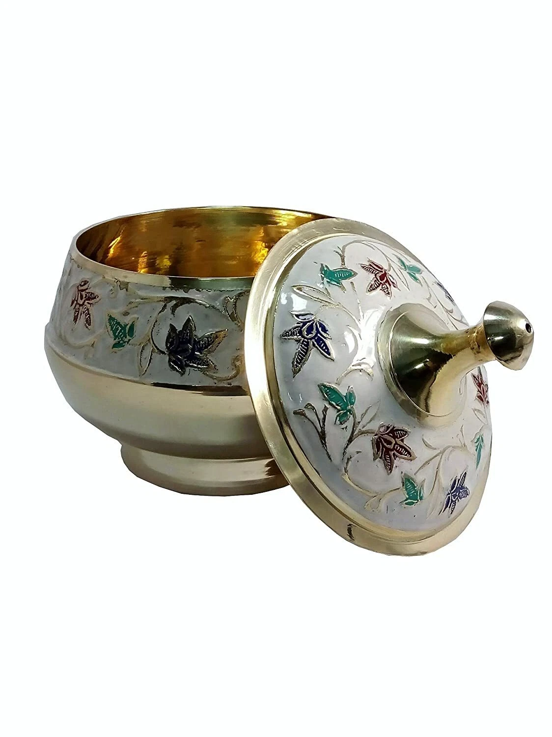 Latón Blanco Recipiente Almacenaje Barni Bote 600ML Decoración Hogar Mesa Ware