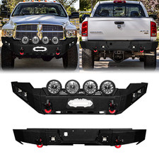 Luywte For 2002-2005 Dodge Ram 1500 Steel Frontrear Bumper Wwinch Platelight