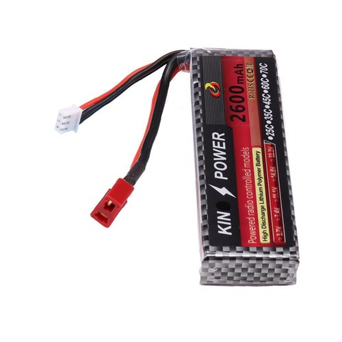 7,4V 2600mah Lipo Akku 25C T Plug RC Auto batterie für WLtoys 1/14 144001 LKW  - Bild 1 von 6