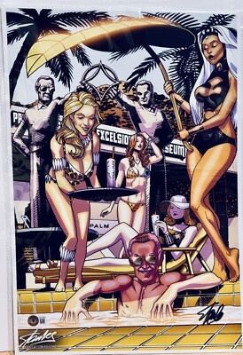 Stan Lee signiertes 48,5x32,5cm Bild / Marvel / Comic / Film / Beckett