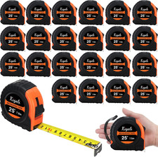24 Pack 25ft Retractable Tape Measure - Easy Read with Metric  Imperial Units