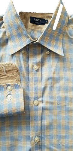 lincs dress shirts Lincs By David Chu Mens XL Button Down Long Sleeve Dress Shirt Egyptian Cotton
