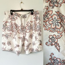 The Marlin Trading Company Men's Swim Trunks Floral Pattern Size XXL Beach