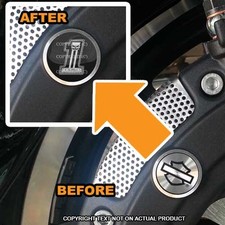 Brembo Front Brake Caliper Insert Set For Harley - Usa No 1 Skull - 074