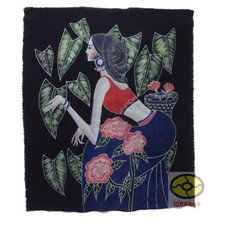 Chinese Art Home Decor Wall Hanging Batik Tapestry - Ethnic Minority Lotus Girl
