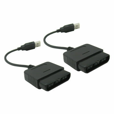 2x USB Cable PS2 to PS3 Video Game Controller Converter For Sony PlayStation 2 3