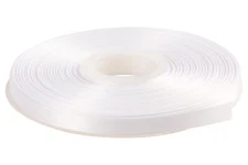 3/8 Inch Wide Double Face Satin Ribbon - 50 Yards 029-White