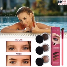 Angled Eyebrow Brush 4D Hair Stroke Ultra-Thin Brow Brush with Eyebrow Cream USA