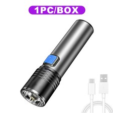 USB Rechargeable UV Flashlight 395nm Pet Urine Detection Black Light for