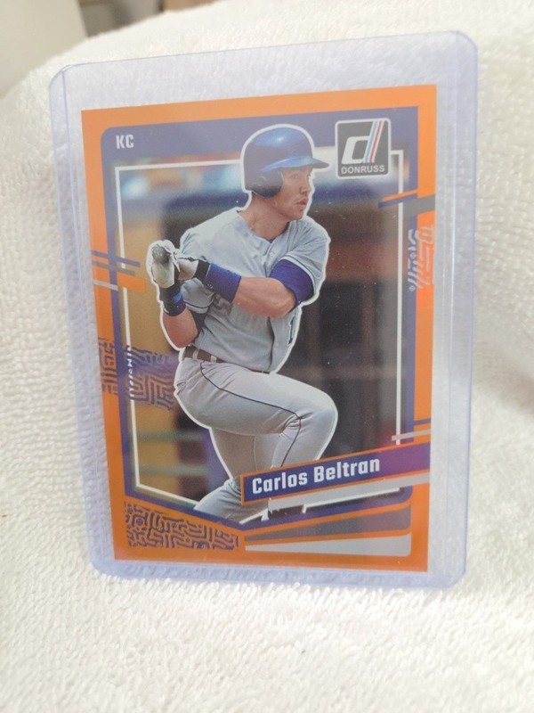 2023 Panini Donruss Orange Holo Carlos Beltran #161 Kansas City Royals