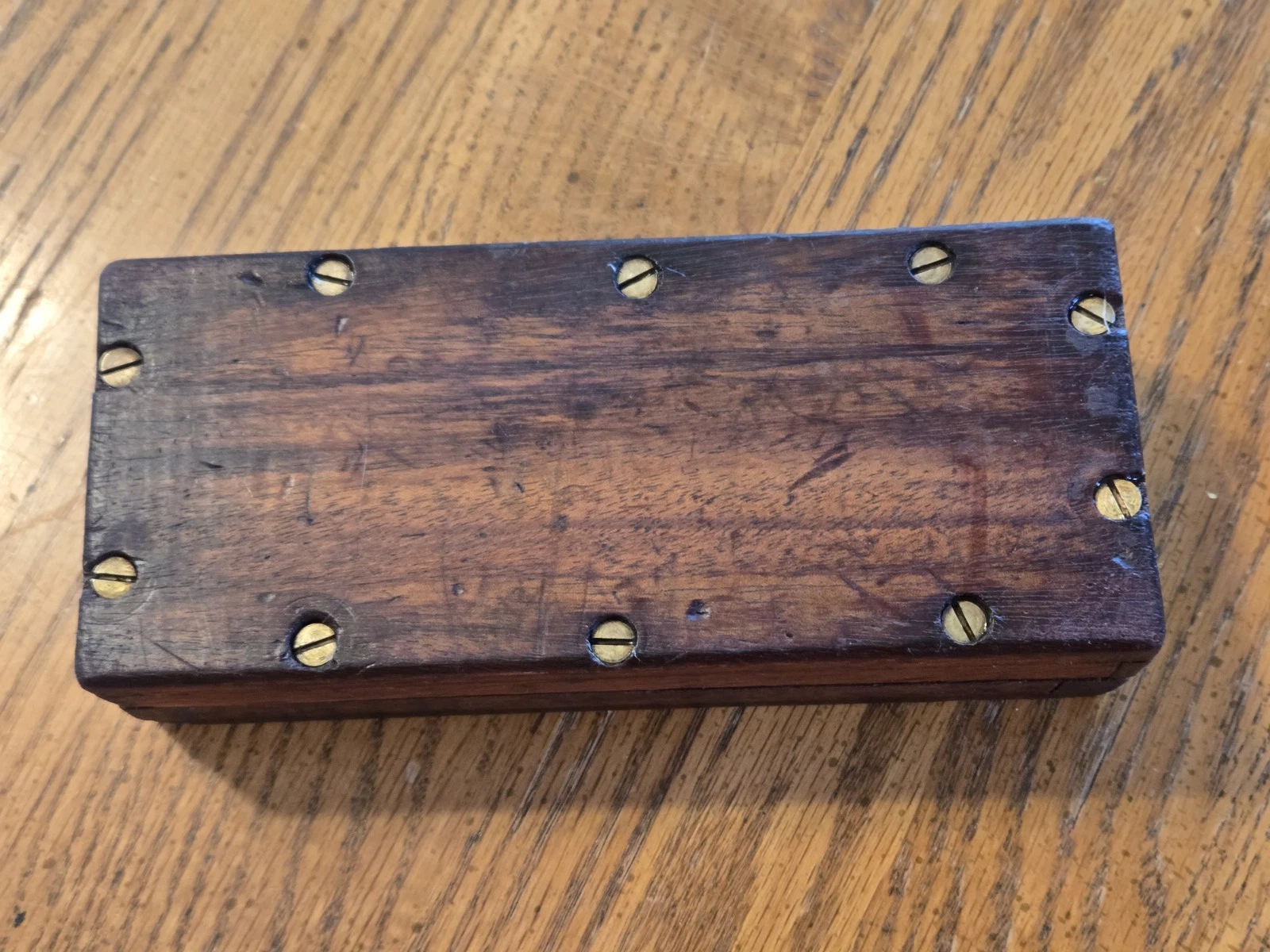 Antique Walnut Case Knife With Sharpening Stone VERY NICE!!!