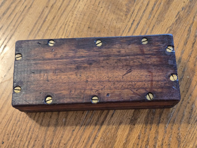 Antique Walnut Case Knife With Sharpening Stone VERY NICE!!!
