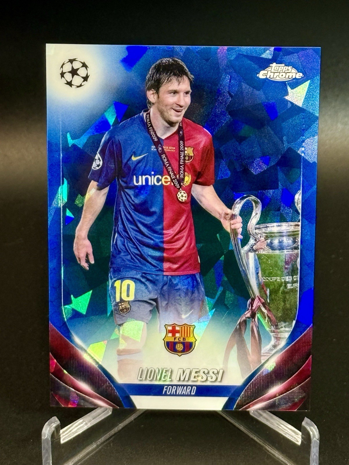 2023-24 Topps Chrome UEFA Sapphire CVS-3 Lionel Messi Barcelona Image Variations