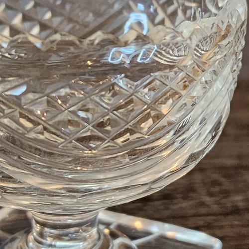 Vintage Pressed Glass Square Footed Champagne Shervert Oyster Goblet Clear - Picture 4 of 16