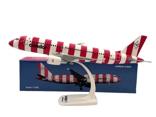 PPC Airbus A320 "FlyPink" pink stripes D-AICS 1:100 Modellflugzeug - Bild 3 von 3