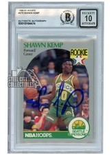 Shawn Kemp 1990-91 Hoops Rookie Autograph Car...