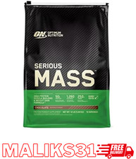 Optimum Nutrition Serious Mass Weight Gainer, Chocolate - 5.44Kg 9.19 per kilo