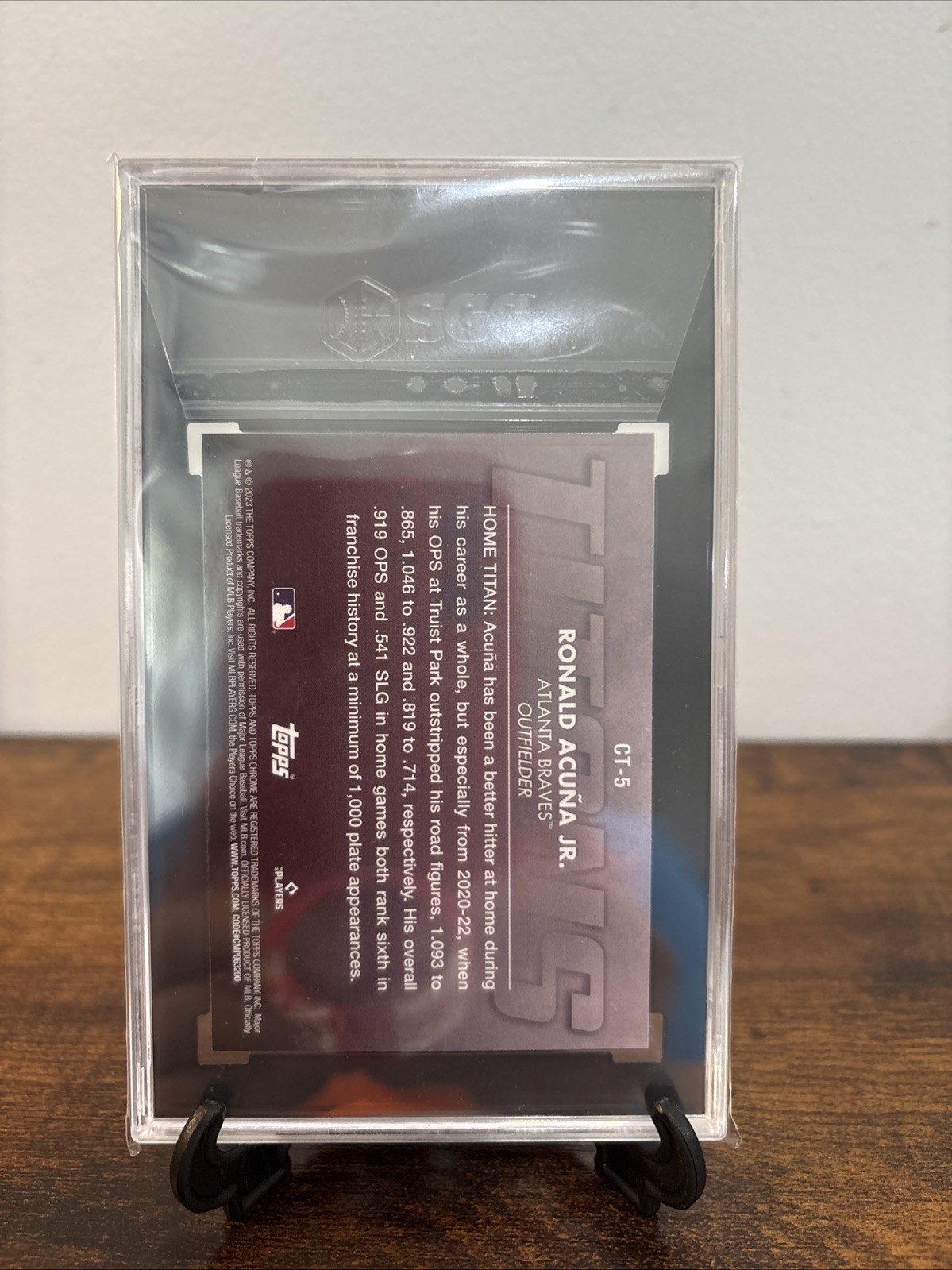 2023 Topps Chrome Ronald Acuna Jr CT-5 SGC 10 view 2