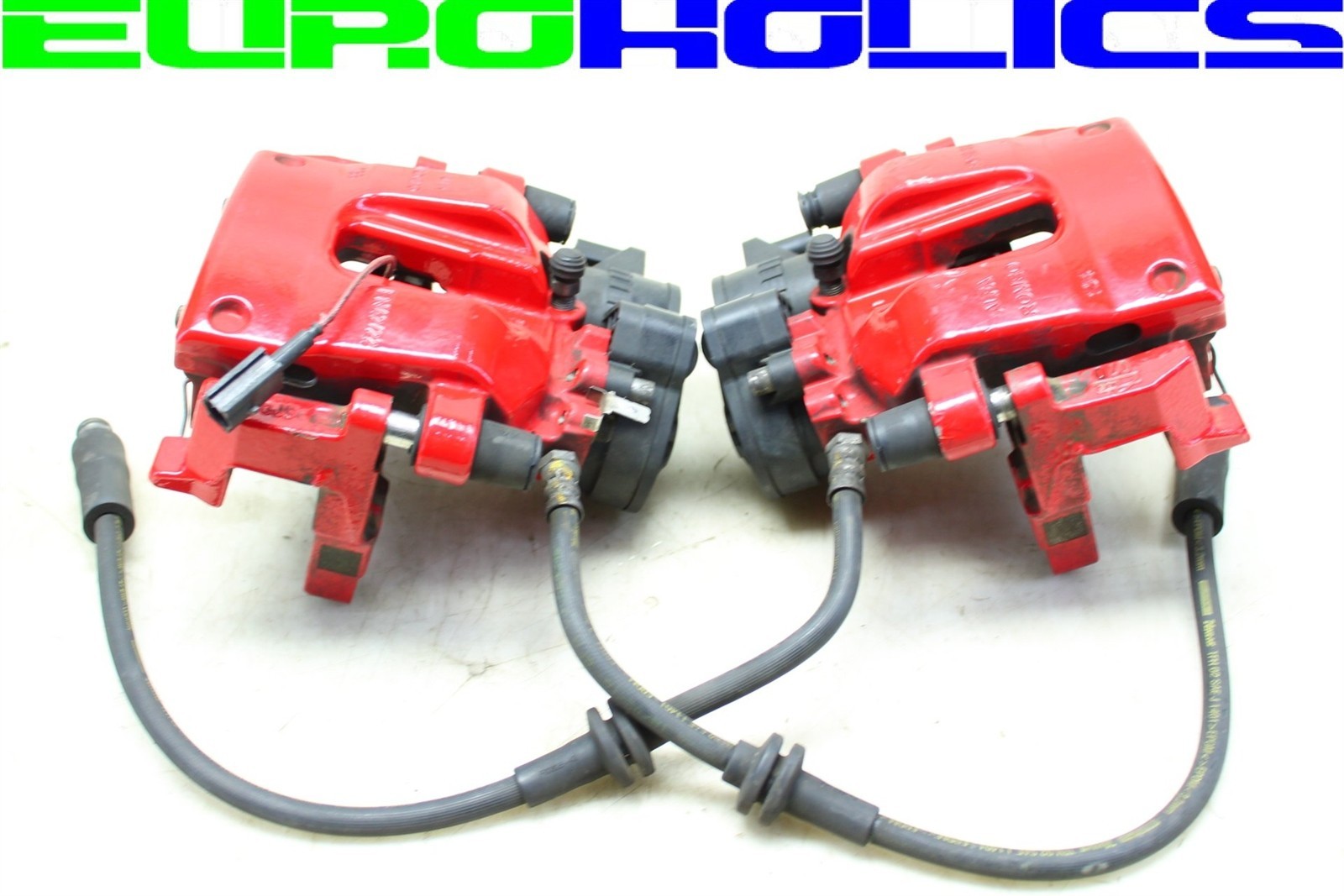 PAIR OEM Maserati M157 Ghibli 14-23 Rear Right Left Brake Calipers RED w/Motors