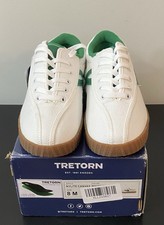 NIB Tretorn Womens Nylite 2.0 Cushioned White Green Trim Sneakers 8M