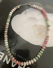 Anthropologie Inspired Glass Abacus Beaded Necklace