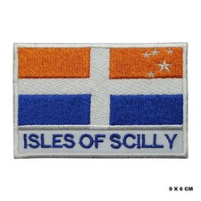 ISLES OF SCILLY County Flag Iron On Patch Embroidered Badge For Clothes