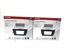 2PK SATCO ColorQuick 6 in. Adjust CCT Canless New Construct Black Recessed Light