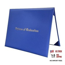 Imprinted Diploma Cover 8.5  X11  Graduation Diploma Royal Blue Diploma Cover