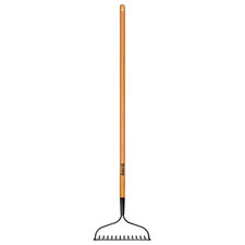 47 In. L Wood Handle 14-Tines Garden Bow Rake