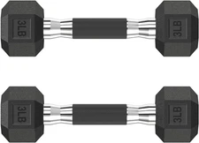 Hex Dumbbell Set 2.5-400 Lb, Rubber Encased Exercise & Fitness Dumbbells, Weight