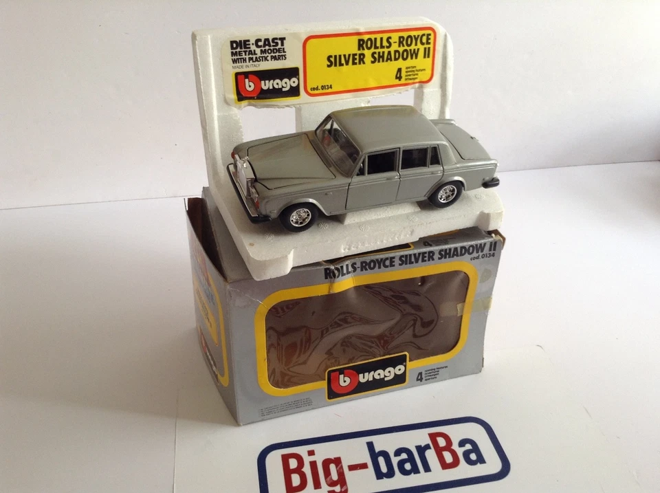 🔥Lot vintage🚗 BBURAGO ROLLS-ROYCE SILVER SHADOW II 1:24 🍂 SPETTACOLARE 🍂☕ - Immagine 3 di 4