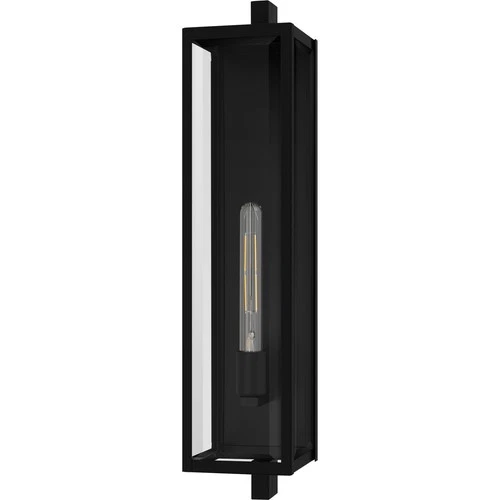 Matte Black  Outdoor Wall Lantern from the Dale Collection - Picture 2 of 5