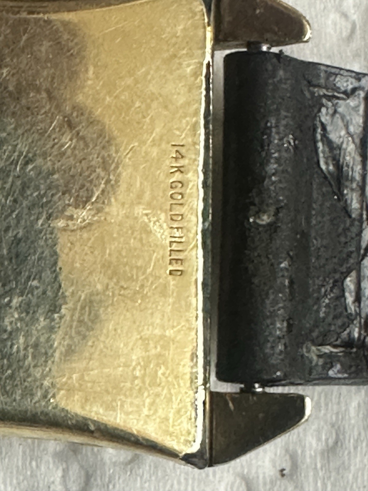 OMEGA 14K Gold Filled Rectangular Mechanical Swis… - image 4