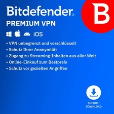 Bitdefender Premium VPN unlimited 2026 / 10 Geräte / 1 Jahr / KEY (ESD)