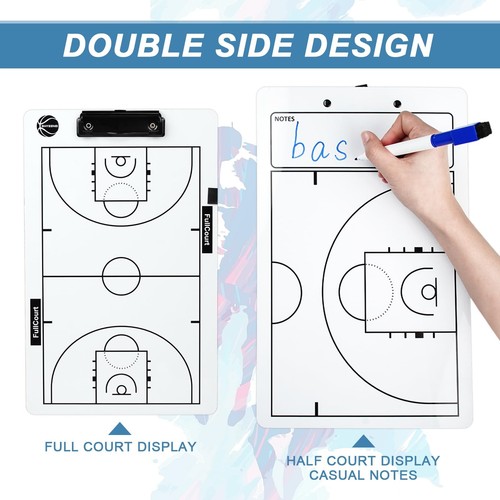 Basketball Coaching Board, 2025 Version Double-Sided Basketball Coach Clipboard, - Picture 3 of 6