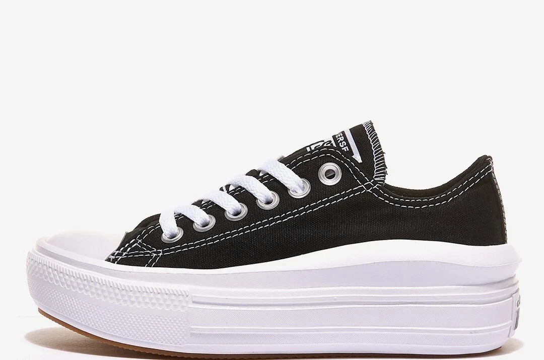 Converse Chuck All Star Platform Women's Sz 7.5 Move Low Black/White 570256C
