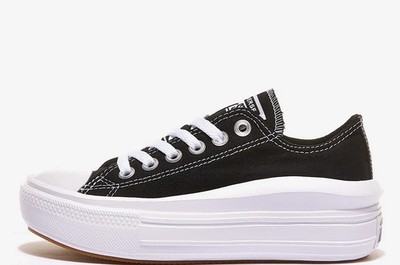 Converse Chuck All Star Platform Women's Sz 8 Move Low Black/White/White 570256C