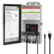 300W Low Voltage Landscape Transformer, 12V/15V AC, ETL Listed